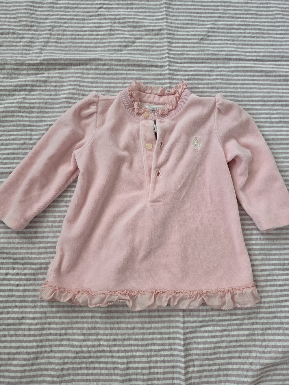 Ralph Lauren Pink Velour Dress | 3M